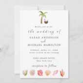 Moderner Badestrand Sommer Beach Einladung (Vorderseite)