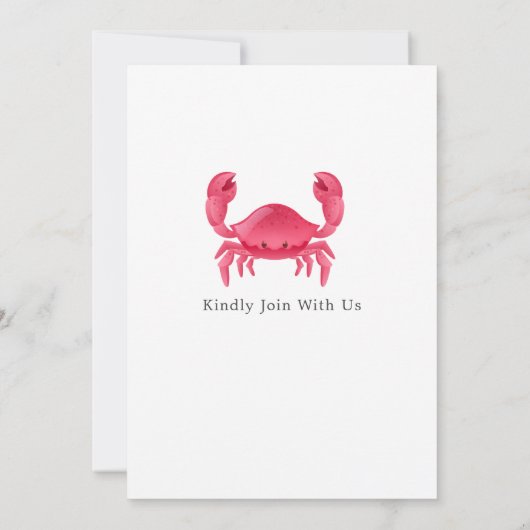 Moderner Badestrand Sommer Beach Einladung (Rückseite)