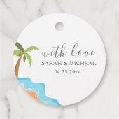 Moderner Badestrand Sommer Beach Geschenkanhänger (Rückseite)