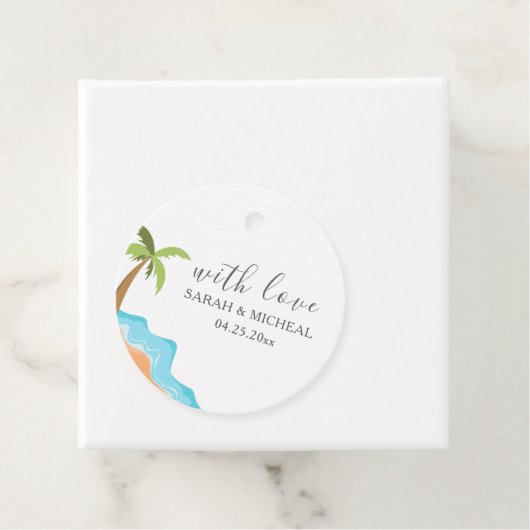 Moderner Badestrand Sommer Beach Geschenkanhänger (Beispiel)