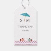 Moderner Badestrand Sommer Beach Geschenkanhänger (Vorderseite)