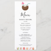 Moderner Badestrand Sommer Beach Menükarte (Vorderseite)