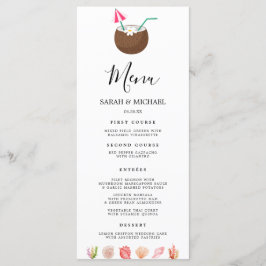 Moderner Badestrand Sommer Beach Menükarte