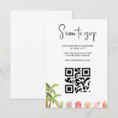 Moderner Badestrand Sommer Beach RSVP Karte (Vorne/Hinten)