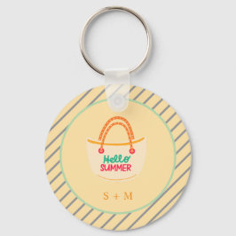 Moderner Badestrand Sommer Beach Schlüsselanhänger