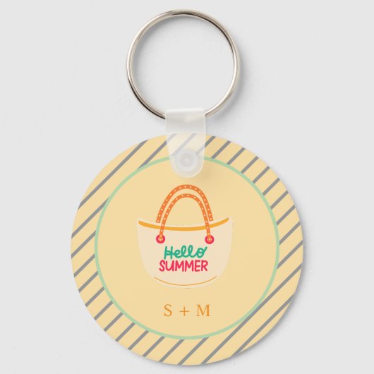Moderner Badestrand Sommer Beach Schlüsselanhänger (Vorderseite)