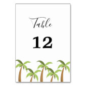 Moderner Badestrand Sommer Beach Tischnummer (Vorderseite)