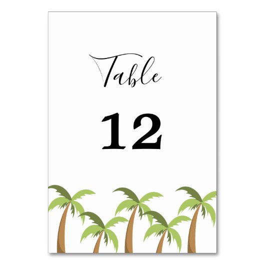 Moderner Badestrand Sommer Beach Tischnummer (Vorderseite)