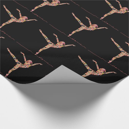 Moderner Ballett-Tänzer Geschenkpapier (Ecke)