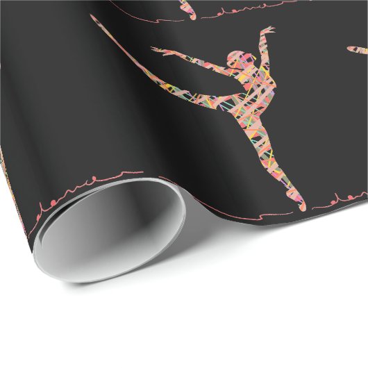 Moderner Ballett-Tänzer Geschenkpapier (Rolleneckpunkt)