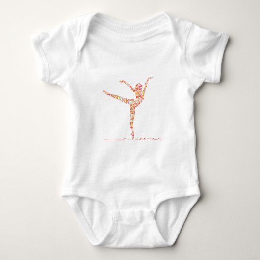 Moderner Balletttänzer Baby Strampler (Vorderseite)