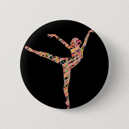 Moderner Balletttänzer Button (Vorderseite)