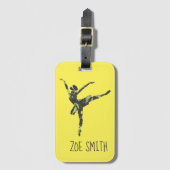 Moderner Balletttänzer, moderner Tanz Gepäckanhänger (Vorderseite Vertikal)