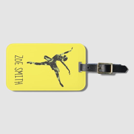 Moderner Balletttänzer, moderner Tanz Gepäckanhänger (Vorderseite (Horizontal))