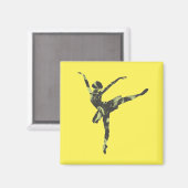Moderner Balletttänzer, moderner Tanz Magnet (Vorderseite/Rückseite)