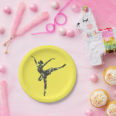 Moderner Balletttänzer, moderner Tanz Pappteller (Party)