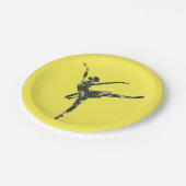 Moderner Balletttänzer, moderner Tanz Pappteller (Schrägansicht)