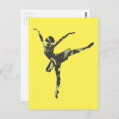 Moderner Balletttänzer, moderner Tanz Postkarte (Vorne/Hinten)