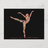 Moderner Balletttänzer Postkarte (Vorderseite)