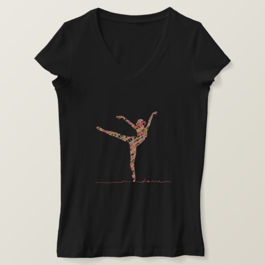Moderner Balletttänzer T-Shirt (Design vorne)