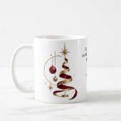 Moderner Bandbaum-Mitarbeiter-Weihnachtsgeschenk Kaffeetasse (Links)