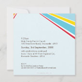 MODERNER BAPTISM einzigartig farbenfrohe, leuchten Einladung (Rückseite)