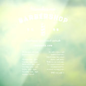 Moderner Barbershop Barber's Pole Hours Service Fensteraufkleber (Blatt 3)