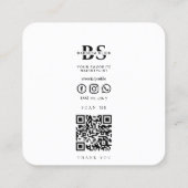 Moderner Barbershop Haircut Barber's Pole Barber Quadratische Visitenkarte (Rückseite)