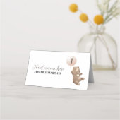 Moderner Bärenballon 1. Geburtstag Zehnte Platzkar Platzkarte (Vorderseite)