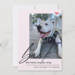 Moderner Barsch die hairy Angles Sing Hund Feiertagskarte