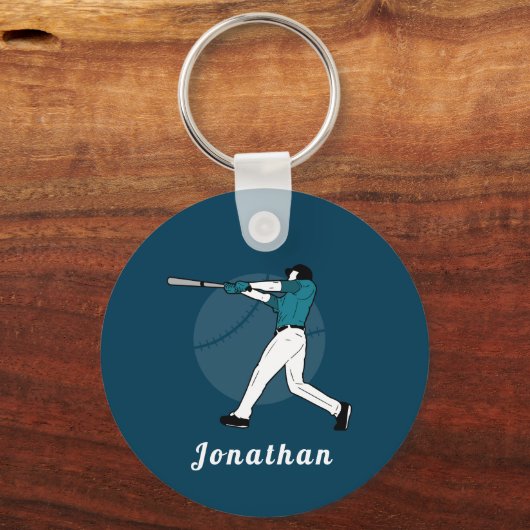 Moderner Baseball-Softball-Trainer Personalisiert Schlüsselanhänger (Vorderseite)