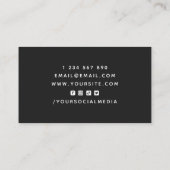 Moderner Baseballtrainer Schwarz & Weiß Visitenkarte (Rückseite)