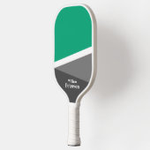 Moderner Basic Minze Green Gray Shades Individuell Pickleball Schläger (Links)