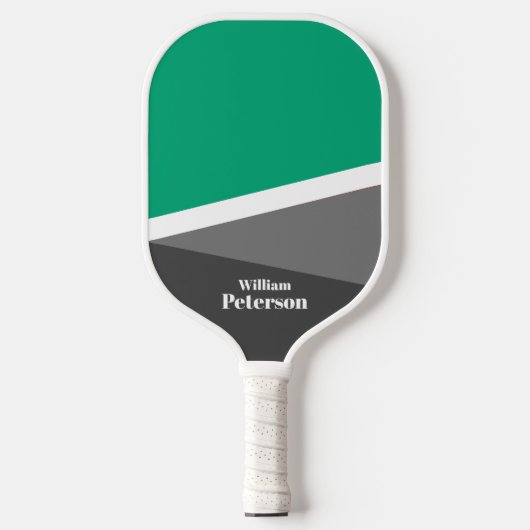 Moderner Basic Minze Green Gray Shades Individuell Pickleball Schläger (Vorderseite)
