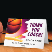 Moderner Basketball-Ball Danke, Coach Dankeskarte