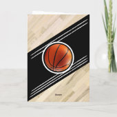 Moderner Basketball-Ball-Spieler zum Geburtstag Karte (Rückseite)