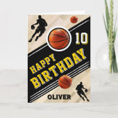 Moderner Basketball-Ball-Spieler zum Geburtstag Karte (Vorderseite)