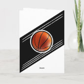 Moderner Basketball-Ball-Spieler zum Geburtstag Karte (Rückseite)