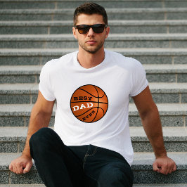 Moderner Basketball Bester Vater je Vatertag T-Shirt