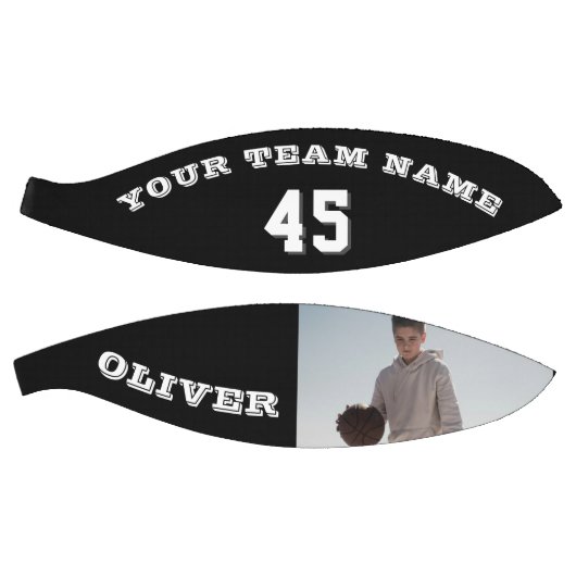 Moderner Basketball mit Team Name Number Foto (Panele)