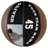 Moderner Basketball mit Team Name Number Foto (Vertikal)