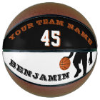 Moderner Basketball mit Teamname