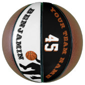 Moderner Basketball mit Teamname und -nummer (Vertikal)