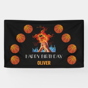 Moderner Basketball-Sportler Geburtstagsparty Banner