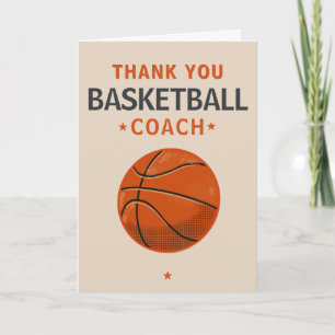 Moderner Basketball-Teamspieler-Trainer Dankeskarte
