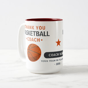 Moderner Basketball-Teamspieler-Trainer Zweifarbige Tasse