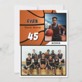 Moderner Basketballspieler-Team-Foto-Memory-Mate (Vorderseite)
