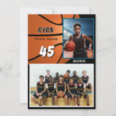 Moderner Basketballspieler-Teamfoto-Memory-Mate (Vorderseite)