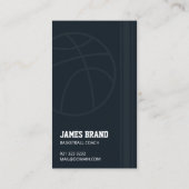 Moderner Basketballtrainer Visitenkarte (Rückseite)