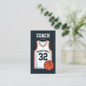 Moderner Basketballtrainer Visitenkarte (Stehend Vorderseite)